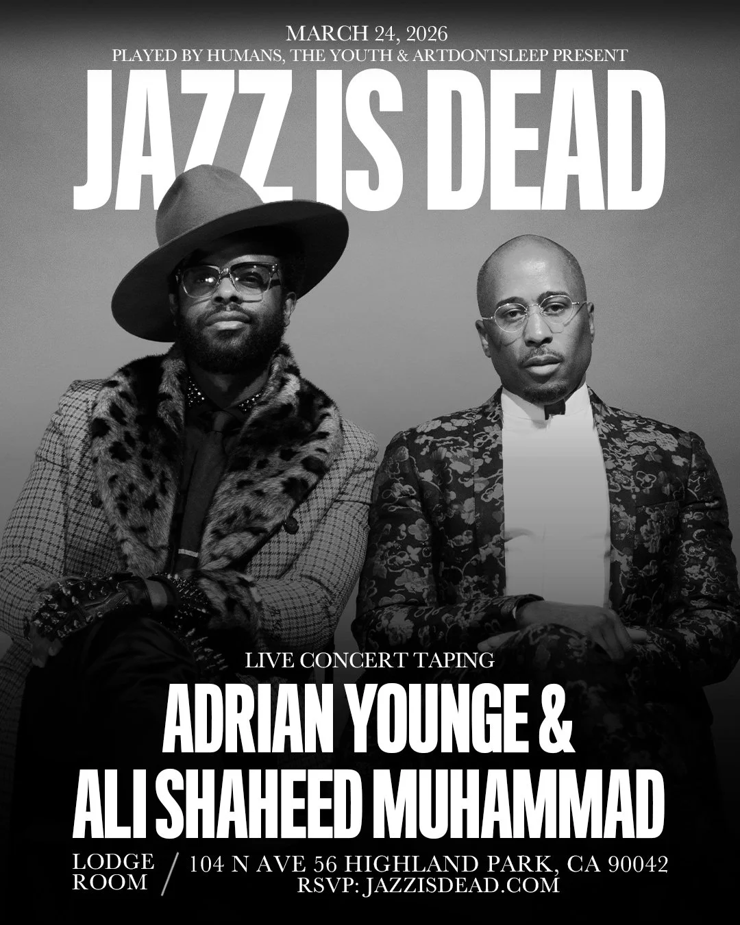ADRIAN YOUNGE & ALI SHAHEED MUHAMMAD LIVE — JAZZ IS DEAD